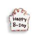 BrowniEmoji - Happy B-Day Plaque